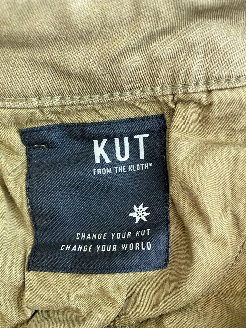 KUT from the Kloth Charlotte High Rise Wide Leg Pants 6 Olive Green Utility - Picture 9 of 9